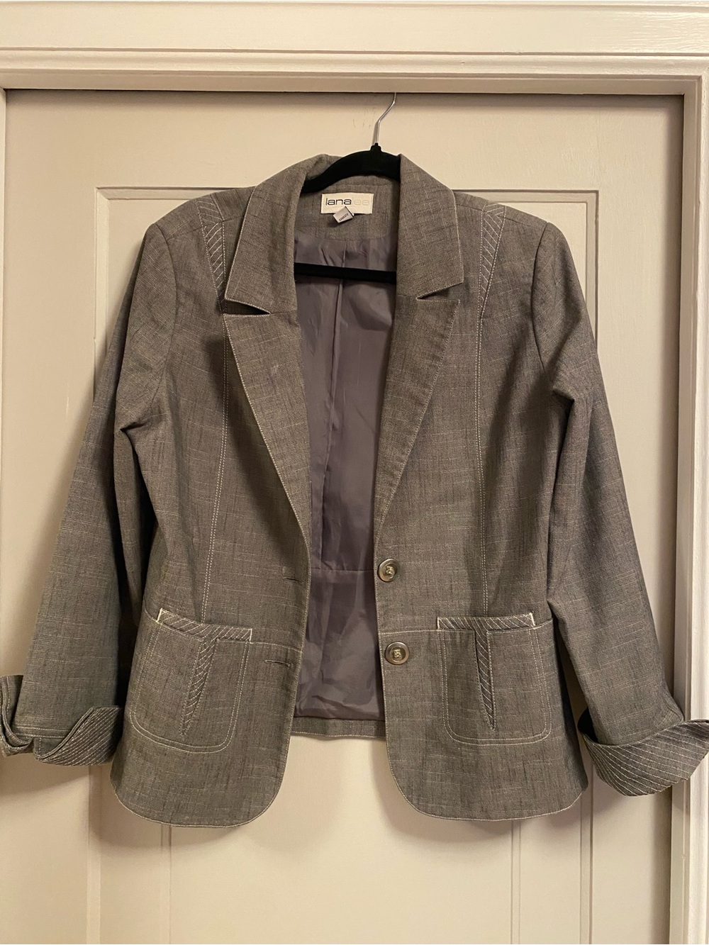 Women's Gray Blazer and Matching Pants Size XL Office siren Business Casual